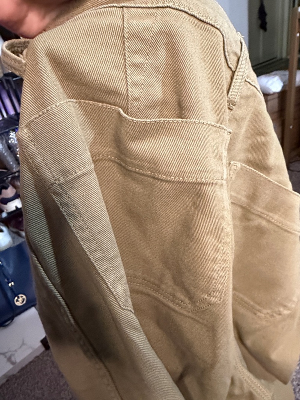 Quince Olive Green 97% organic cotton wide leg Pants size 29 - Picture 5 of 5